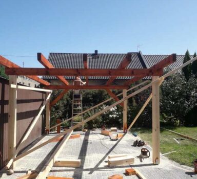 Wykonanie wiaty samochodowej w Dąbrowie Niemodlińskiej