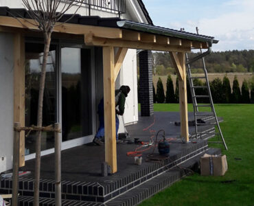 Kompletne zadaszenie tarasu u klienta w Karczowie.